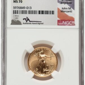 2001 Modern Bullion Coins (2001 Gold Eagle 1/4 oz John Mercanti)