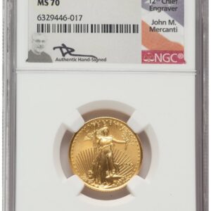 1996 Modern Bullion Coins (1996 Gold Eagle 1/4 oz John Mercanti)