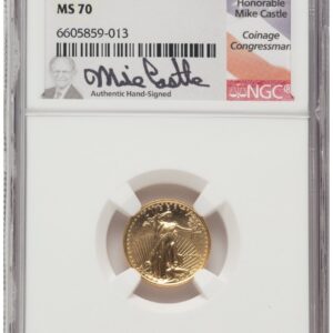 1990 Modern Bullion Coins (1990 Gold Eagle 1/10 oz Mike Castle)