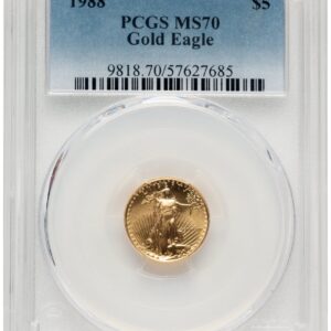 1988 Modern Bullion Coins (1988 Gold Eagle 1/10 oz Blue Gradient)