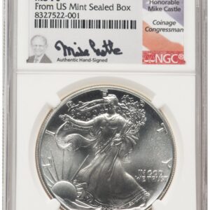 1989 Modern Bullion Coins (1989 Silver Eagle Mike Castle From US Mint Sealed Box)