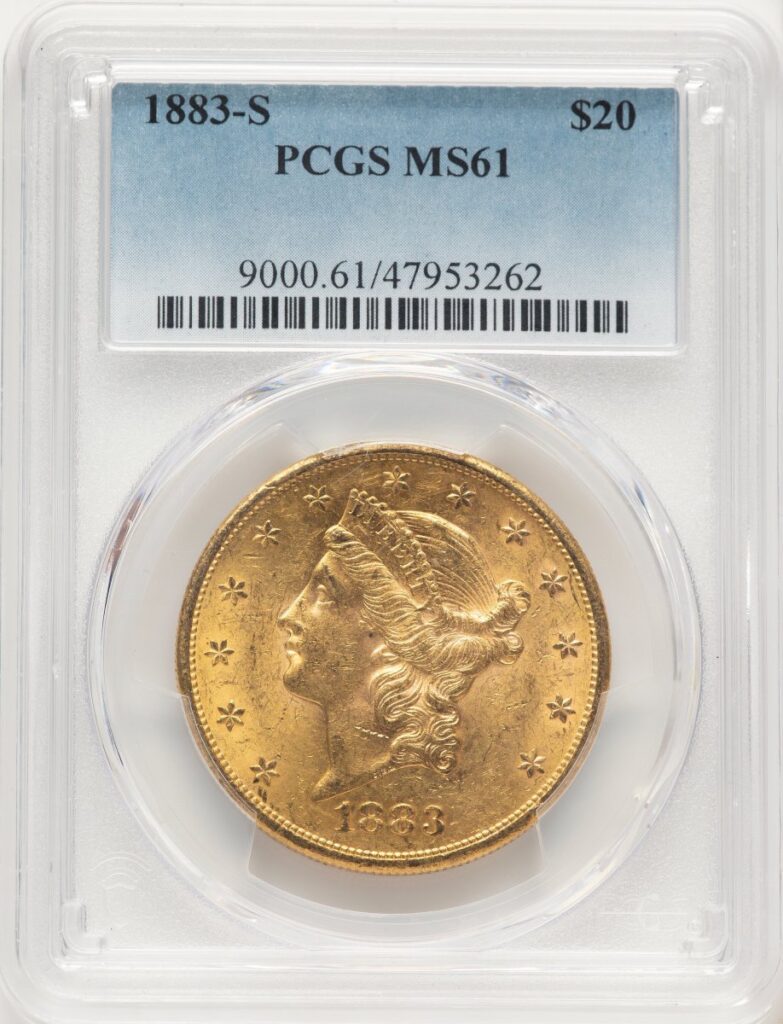 1883-S Liberty Double Eagles (1883-S $20 Blue Gradient)