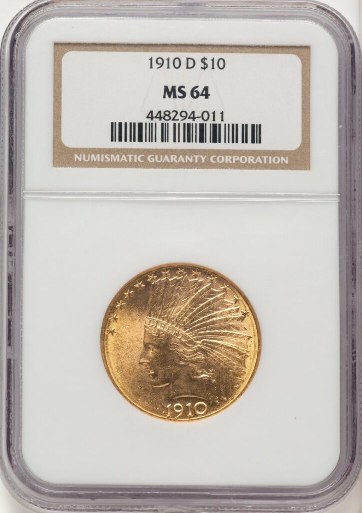 1910-D Indian Eagles (1910-D $10)