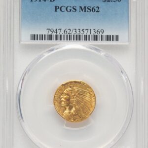 1914-D Indian Quarter Eagles (1914-D $2 1/2 Blue Gradient)