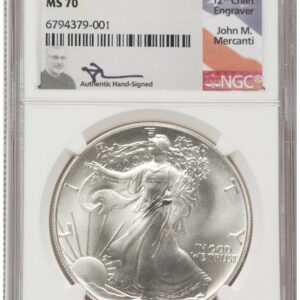 1986 Modern Bullion Coins (1986 Silver Eagle John Mercanti)
