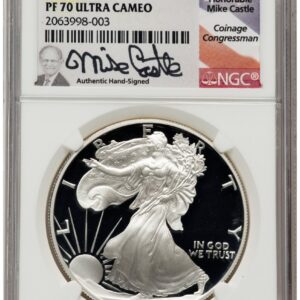 1995-W Modern Bullion Coins (1995-W Proof Silver Eagle 1 oz Mike Castle)