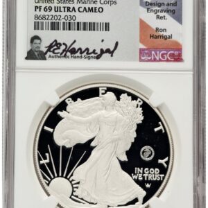 2025-W Modern Bullion Coins (2025-P Proof Silver Eagle Privy U.S. Marine Corps 250th Anniversary 1 oz Ron Harrigal)
