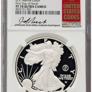 2025-W Modern Bullion Coins (2025-P Proof Silver Eagle Privy U.S. Marine Corps 250th Anniversary 1 oz FDI Jeff Garrett Red Book)