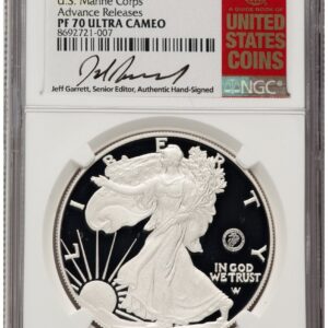 2025-W Modern Bullion Coins (2025-P Proof Silver Eagle Privy U.S. Marine Corps 250th Anniversary 1 oz AR Jeff Garrett Red Book)