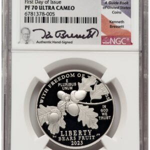 2023-W Modern Bullion Coins (2023-W Proof Platinum Eagle 1 oz FDI Kenneth Bressett Portrait)