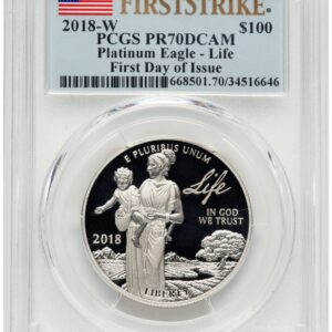 2018-W Modern Bullion Coins (2018-W Proof Platinum Eagle 1 oz FDI FS Flag)