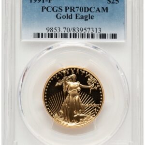 1991-P Modern Bullion Coins (1991-P Proof Gold Eagle 1/2 oz Blue Gradient)
