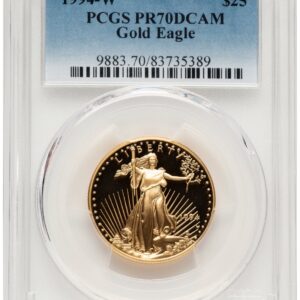 1994-W Modern Bullion Coins (1994-W Proof Gold Eagle 1/2 oz Blue Gradient)