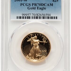 2001-W Modern Bullion Coins (2001-W Proof Gold Eagle 1/2 oz Blue Gradient)