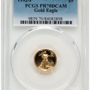 1992-P Modern Bullion Coins (1992-P Proof Gold Eagle 1/10 oz Blue Gradient)