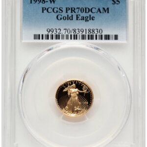 1998-W Modern Bullion Coins (1998-W Proof Gold Eagle 1/10 oz Blue Gradient)