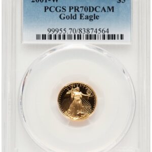 2001-W Modern Bullion Coins (2001-W Proof Gold Eagle 1/10 oz Blue Gradient)