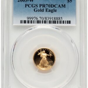 2005-W Modern Bullion Coins (2005-W Proof Gold Eagle 1/10 oz Blue Gradient)