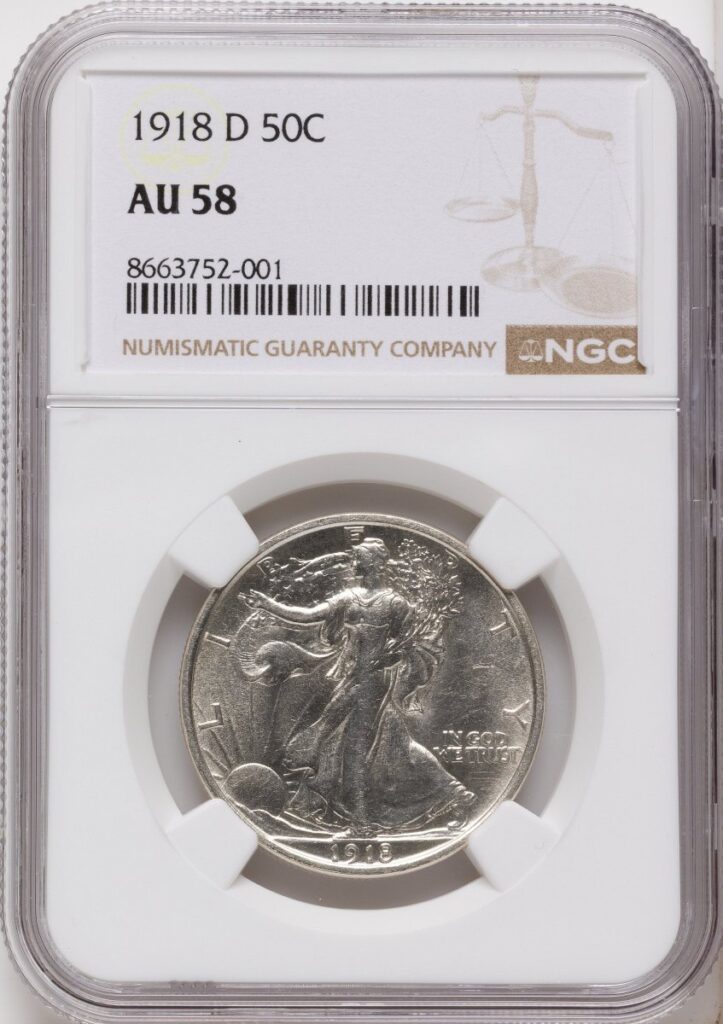 1918-D Walking Liberty Half Dollars (1918-D 50C)