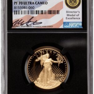 1000 Modern Bullion Coins (2024-W Proof Gold Eagle 1/2 oz AR Miles Standish Blk Core)