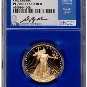 2021-W Modern Bullion Coins (2021-W Type 2 Proof Gold Eagle 1/2 oz ER David Ryder Blue Core)