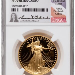 1986-W Modern Bullion Coins (1986-W Proof Gold Eagle 1 oz Anna Cabral)