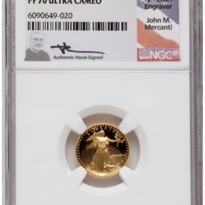 1988-P Modern Bullion Coins (1988-P Proof Gold Eagle 1/10 oz John Mercanti)