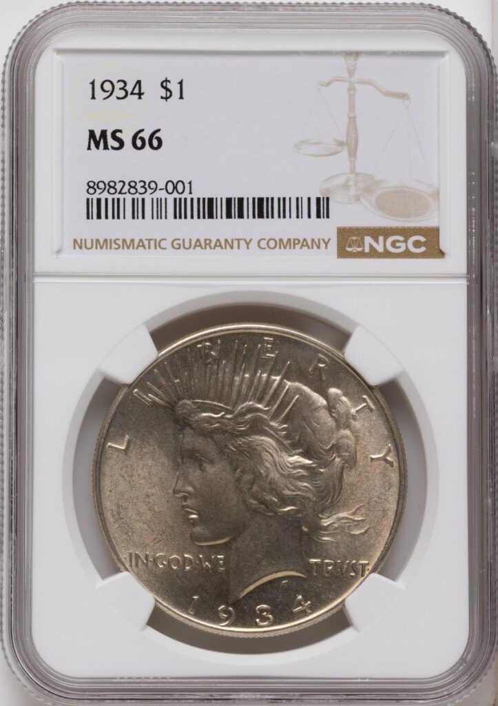 1934 Peace Dollars (1934 S$1)