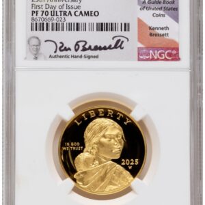 2025-W Modern Bullion Coins (2025-W 1/2 oz Proof Gold Sacagawea 25th Anniversary FDI Kenneth Bressett Portrait)
