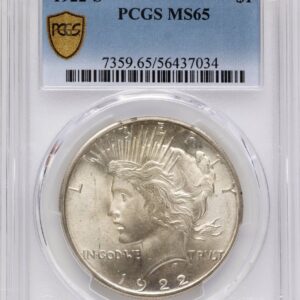 1922-S Peace Dollars (1922-S S$1 PCGS Secure)