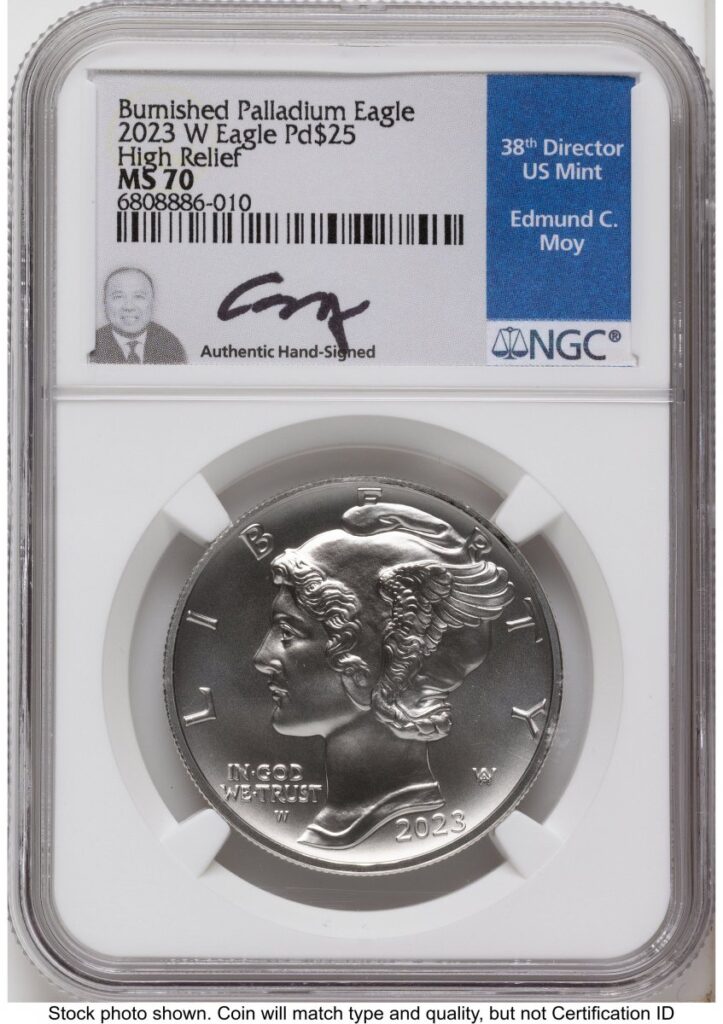 2023-W Modern Bullion Coins (2023-W Palladium Eagle 1 oz Burnished Ed Moy)