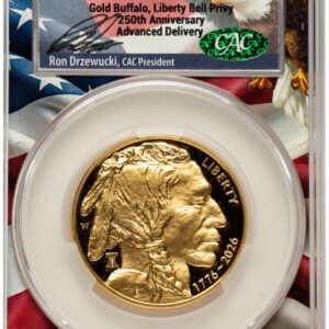 2026-W Modern Bullion Coins (2026-W Proof Gold Buffalo 1 oz Advanced Delivery Ron Drzewucki Flag Core)