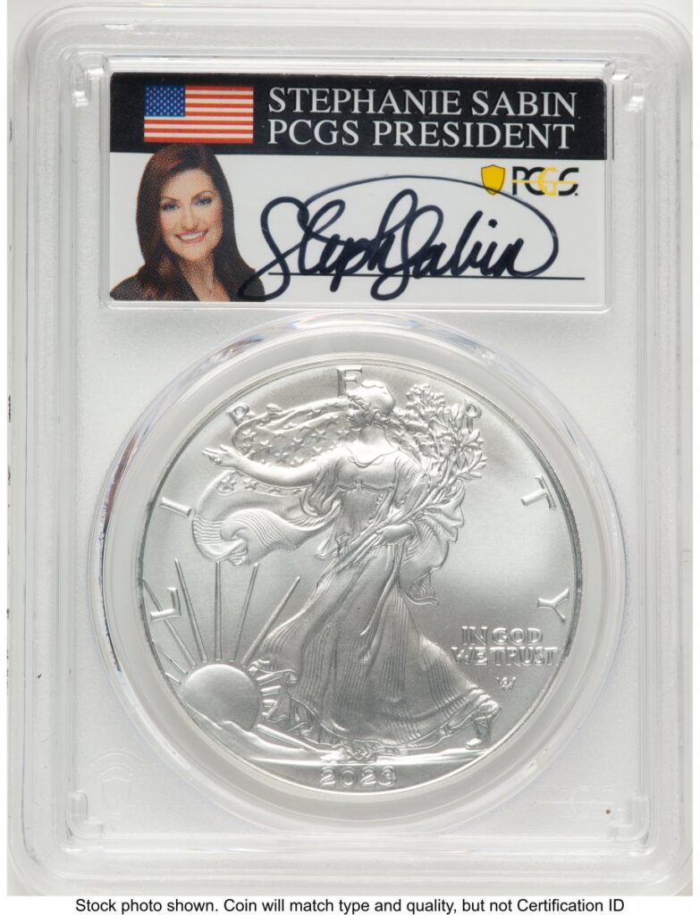 2023 Modern Bullion Coins (2023 Silver Eagle FDI Stephanie Sabin)