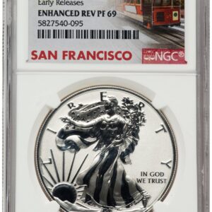 2019-S Modern Bullion Coins (2019-S Enhanced Reverse Proof Silver Eagle 1 oz ER Trolley Label)