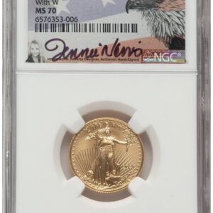 2021-W Modern Bullion Coins (2021-W TY2 Gold Eagle 1/4 oz Unfinished Proof Dies Jennie Norris Eagle Flag)