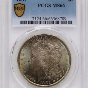 1881 Morgan Dollars (1881 S$1 PCGS Secure)