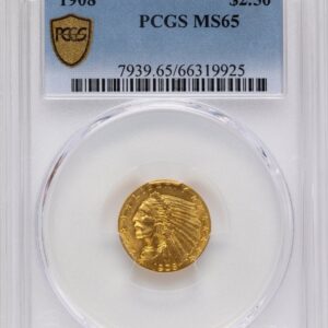 1908 Indian Quarter Eagles (1908 $2 1/2 PCGS Secure)