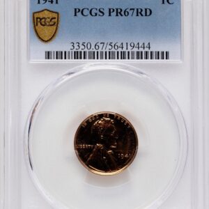1941 Proof Lincoln Cents (1941 1C, RD PCGS Secure)