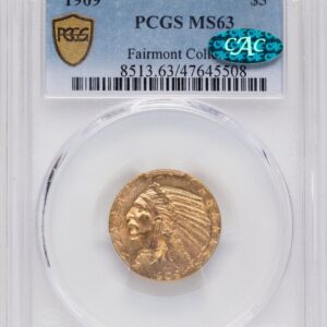 1909 Indian Half Eagles (1909 $5 CAC PCGS Secure)