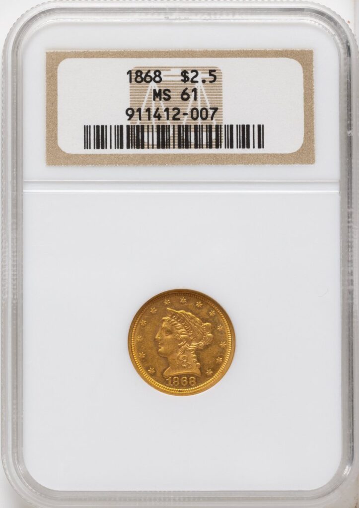 1868 Liberty Quarter Eagles (1868 $2 1/2)