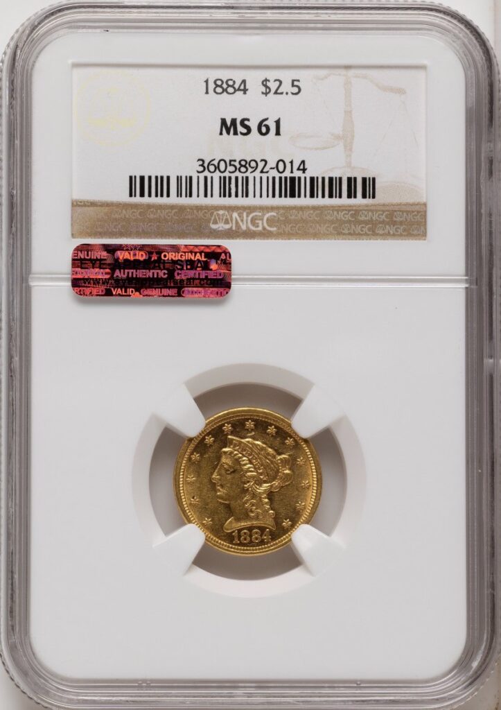 1884 Liberty Quarter Eagles (1884 $2 1/2)