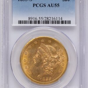 1855-S Liberty Double Eagles (1855-S $20)