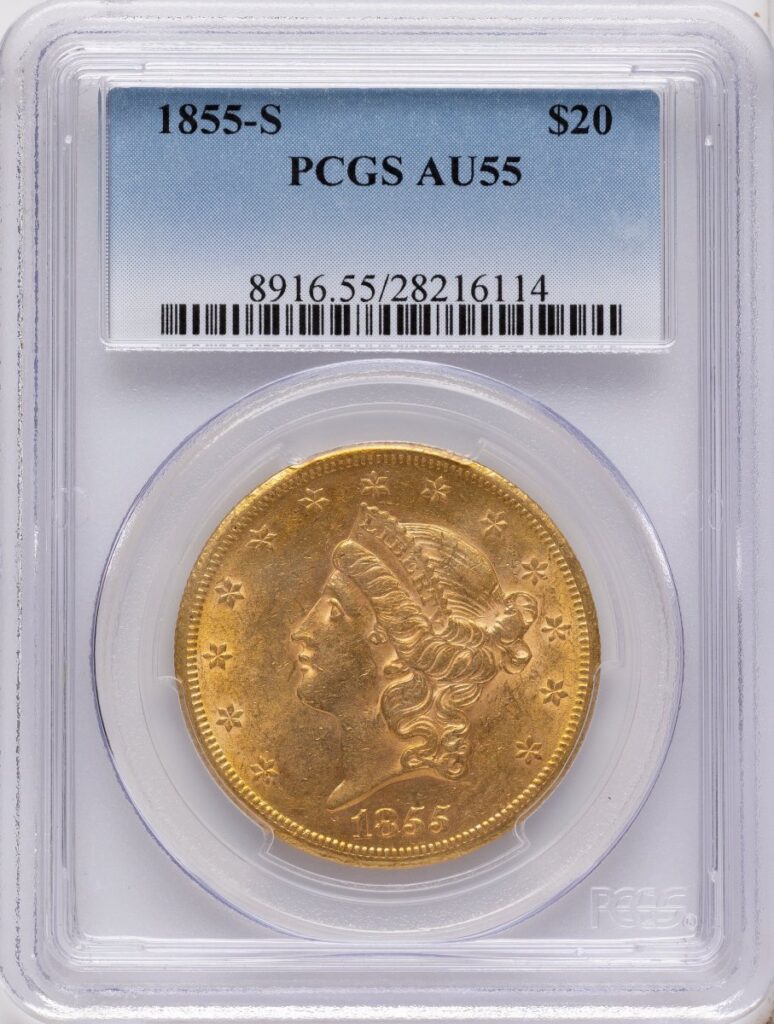 1855-S Liberty Double Eagles (1855-S $20)
