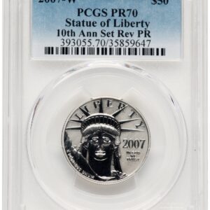 2007-W Modern Bullion Coins (2007-W Reverse Proof Platinum Eagle 1/2 oz Blue Gradient)