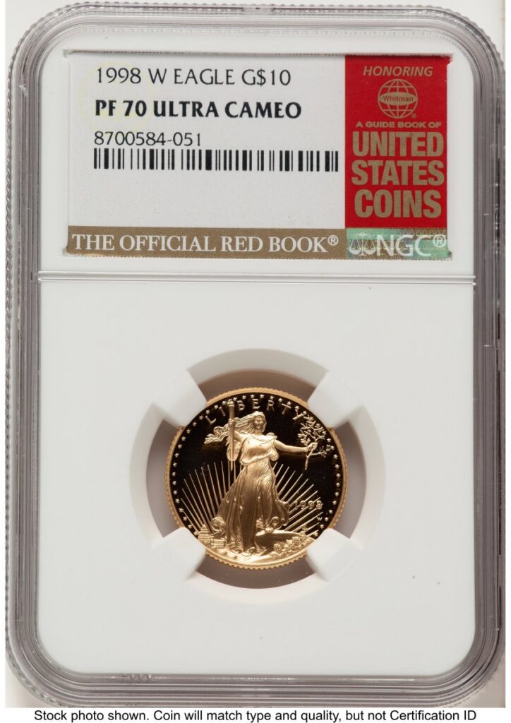 1998-W Modern Bullion Coins (1998-W Proof Gold Eagle 1/4 oz Red Book)