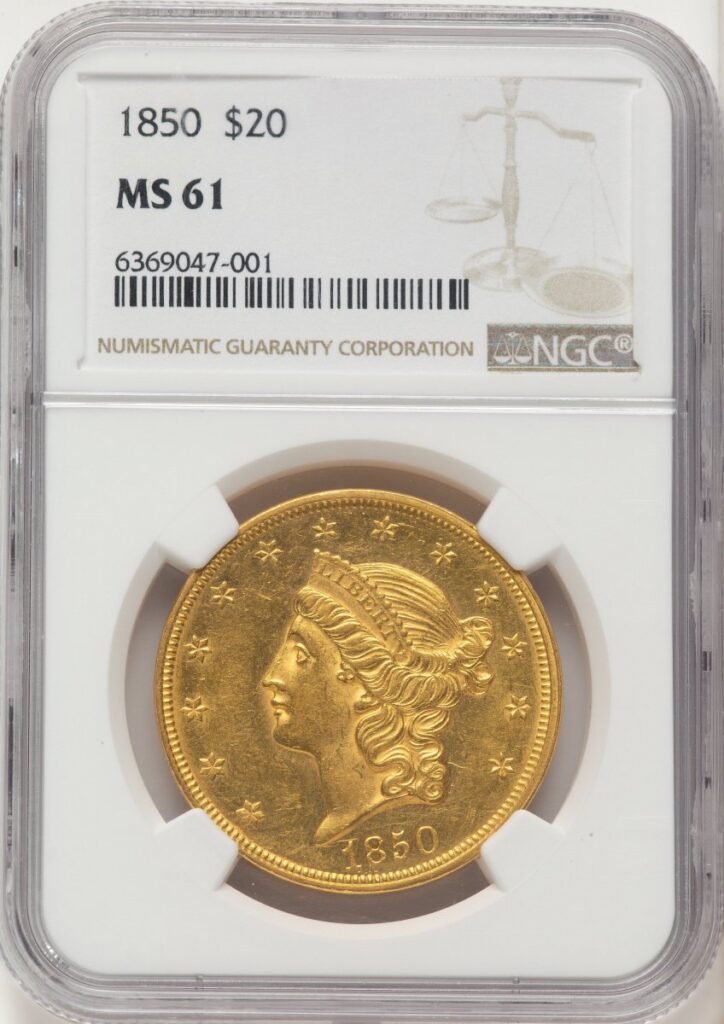 1850 Liberty Double Eagles (1850 $20)