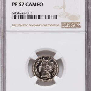 1867 Proof Three Cent Nickels (1867 3CN, CA)