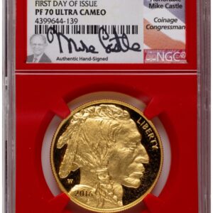 2016-W Modern Bullion Coins (2016-W Proof Gold Buffalo 1 oz FDI Mike Castle Red Core)