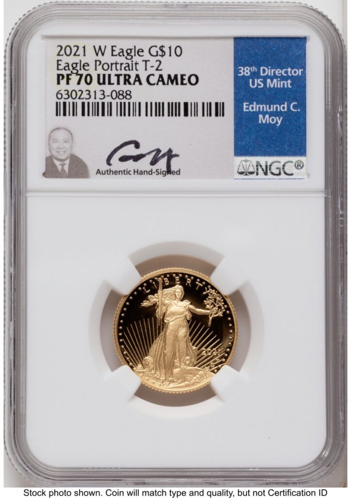 2021-W Modern Bullion Coins (2021-W Type 2 Proof Gold Eagle 1/4 oz Ed Moy)