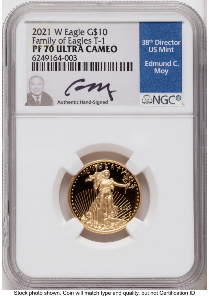 2021-W Modern Bullion Coins (2021-W Type 1 Proof Gold Eagle 1/4 oz Ed Moy)